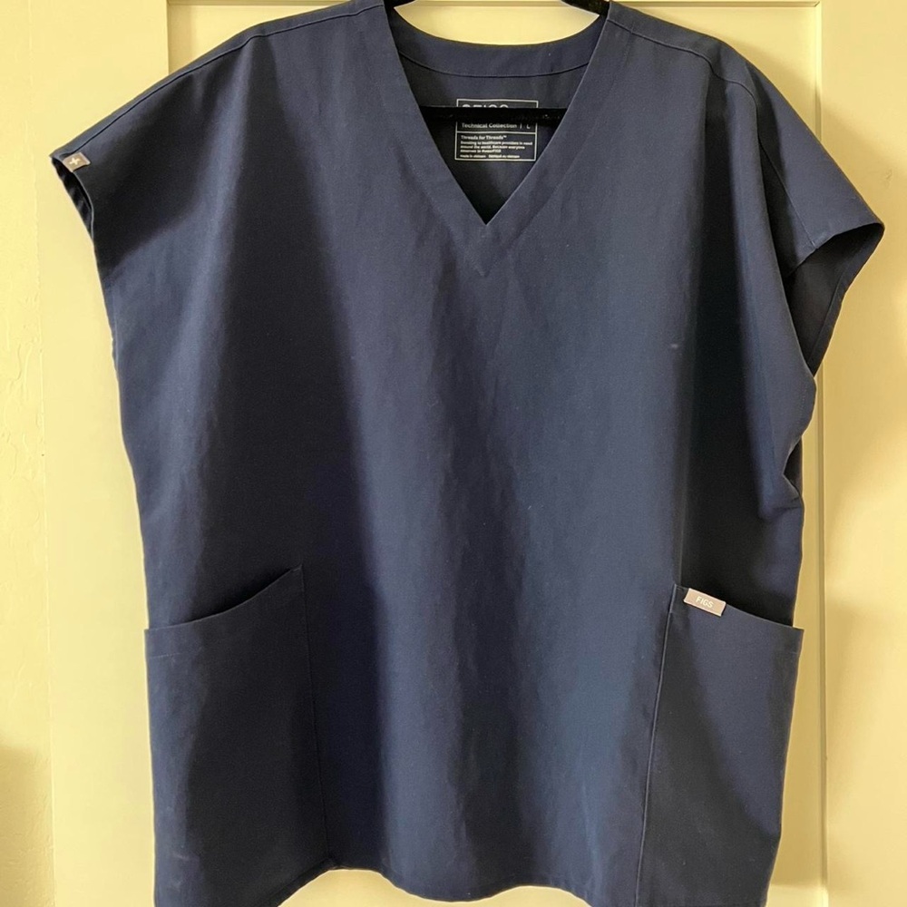 Figs Technical Collection Navy Scrub Top